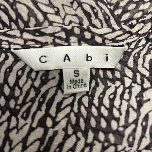 CAbi | Shear Black & White Sleeveless Blouse Sz Small - Picture 4 of 5